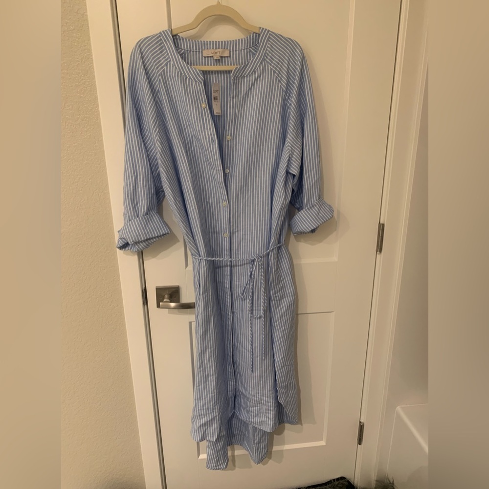 New Dress - Light Navy Blue with stripes